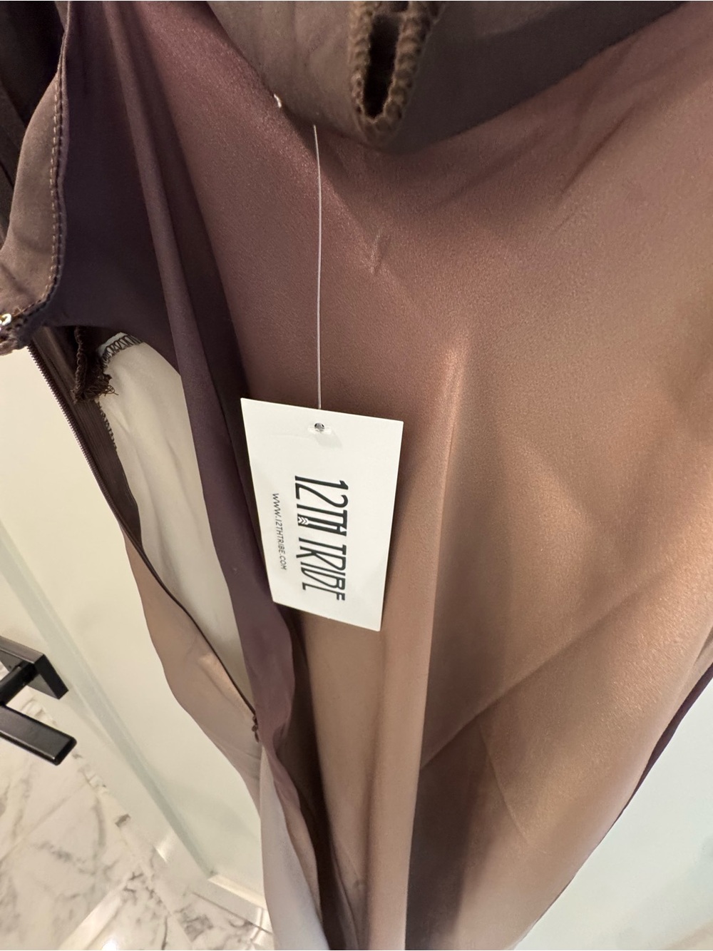 12th Tribe Mirabella Ombre Slip Maxi Dress in Brown - Picture 5 of 5